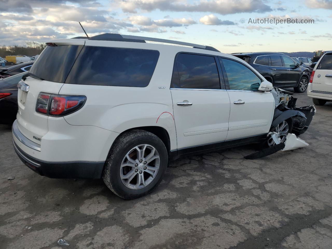 2013 Gmc Acadia Slt-1 White vin: 1GKKVRKD6DJ270045