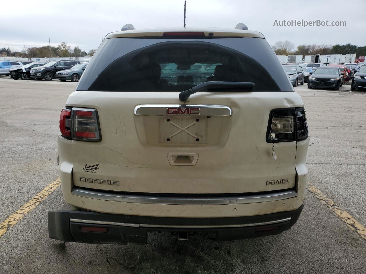 2014 Gmc Acadia Slt-1 White vin: 1GKKVRKD6EJ143457