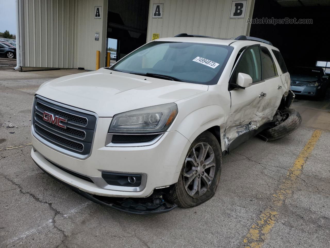 2014 Gmc Acadia Slt-1 White vin: 1GKKVRKD6EJ143457