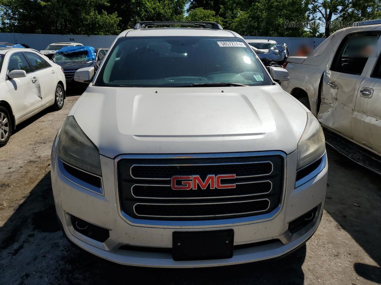 2013 Gmc Acadia Slt-1 White vin: 1GKKVRKD7DJ190320