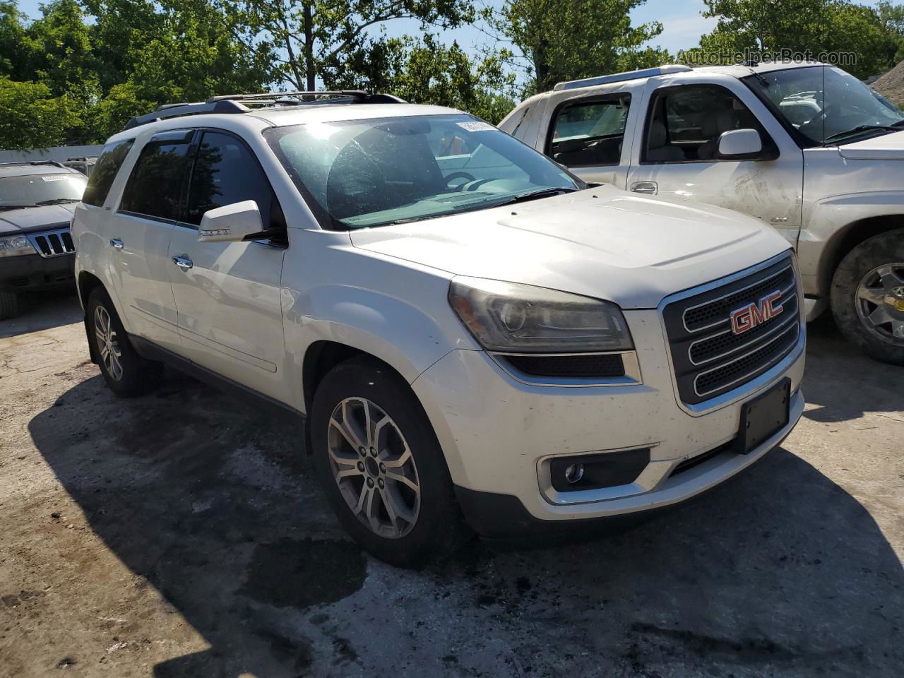 2013 Gmc Acadia Slt-1 White vin: 1GKKVRKD7DJ190320