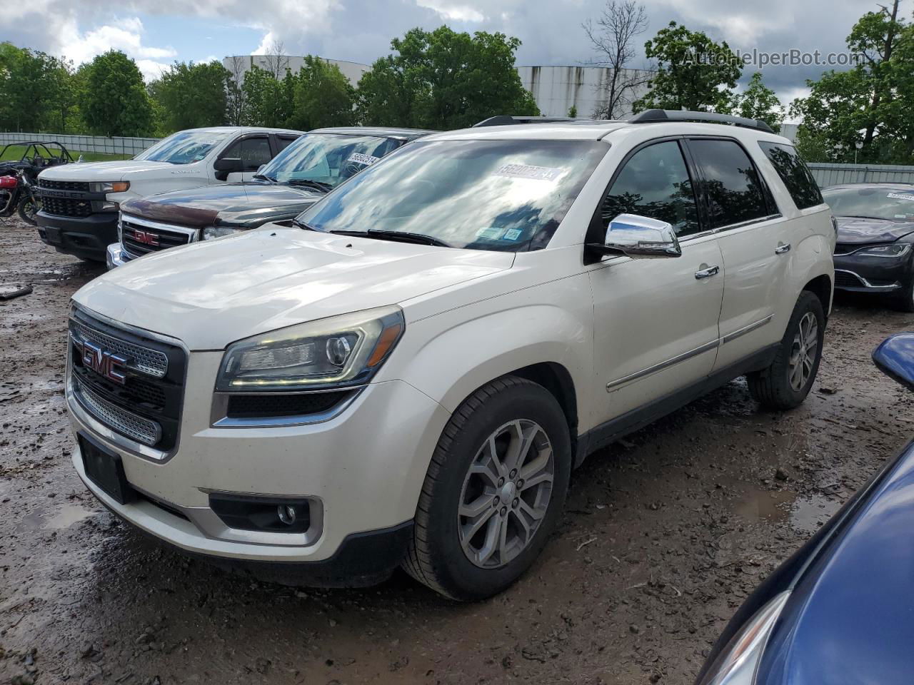 2013 Gmc Acadia Slt-1 White vin: 1GKKVRKD7DJ250998