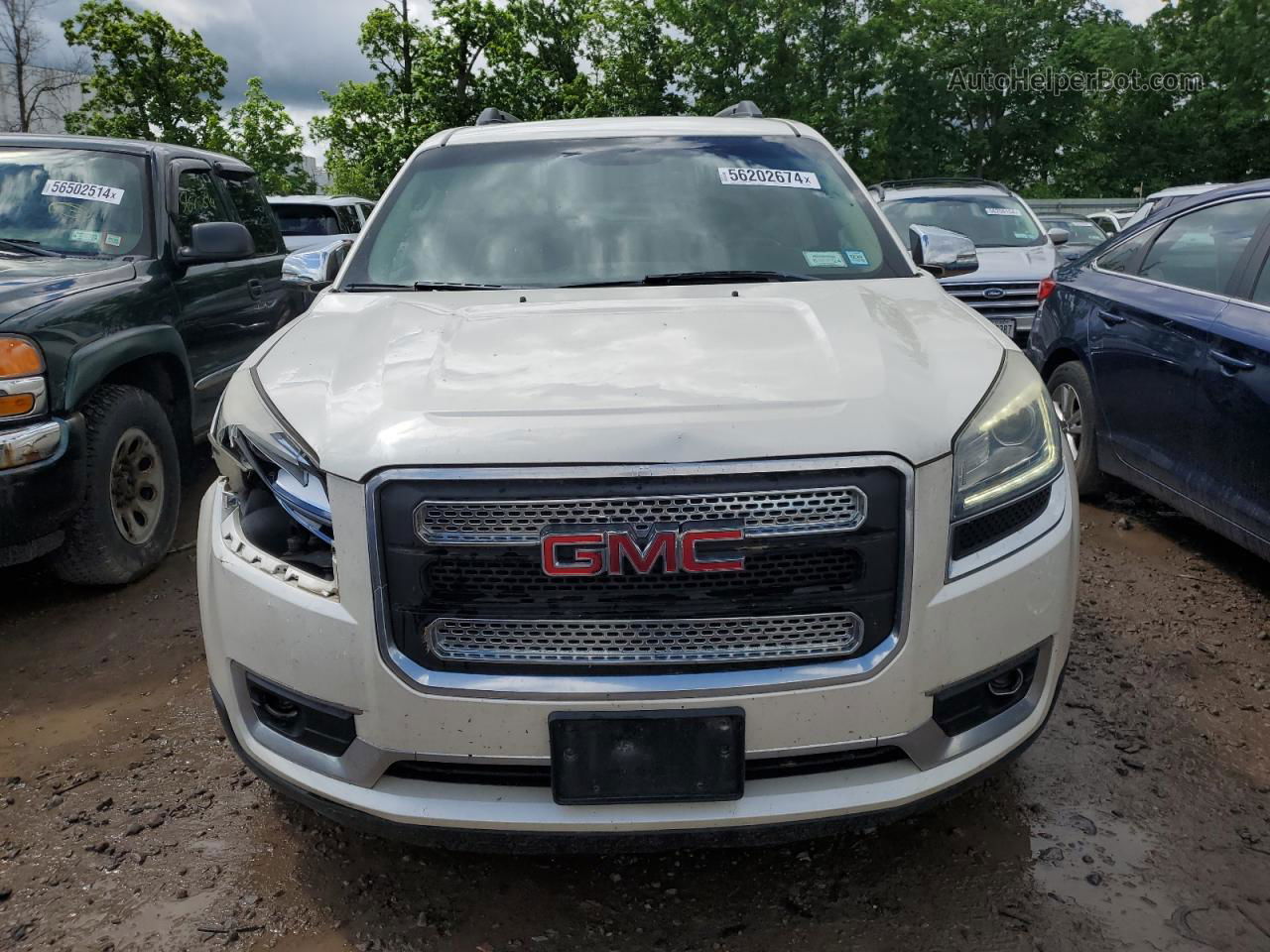 2013 Gmc Acadia Slt-1 White vin: 1GKKVRKD7DJ250998