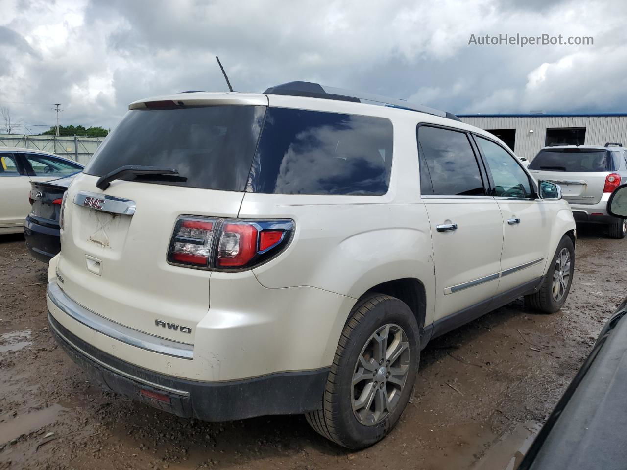 2013 Gmc Acadia Slt-1 White vin: 1GKKVRKD7DJ250998