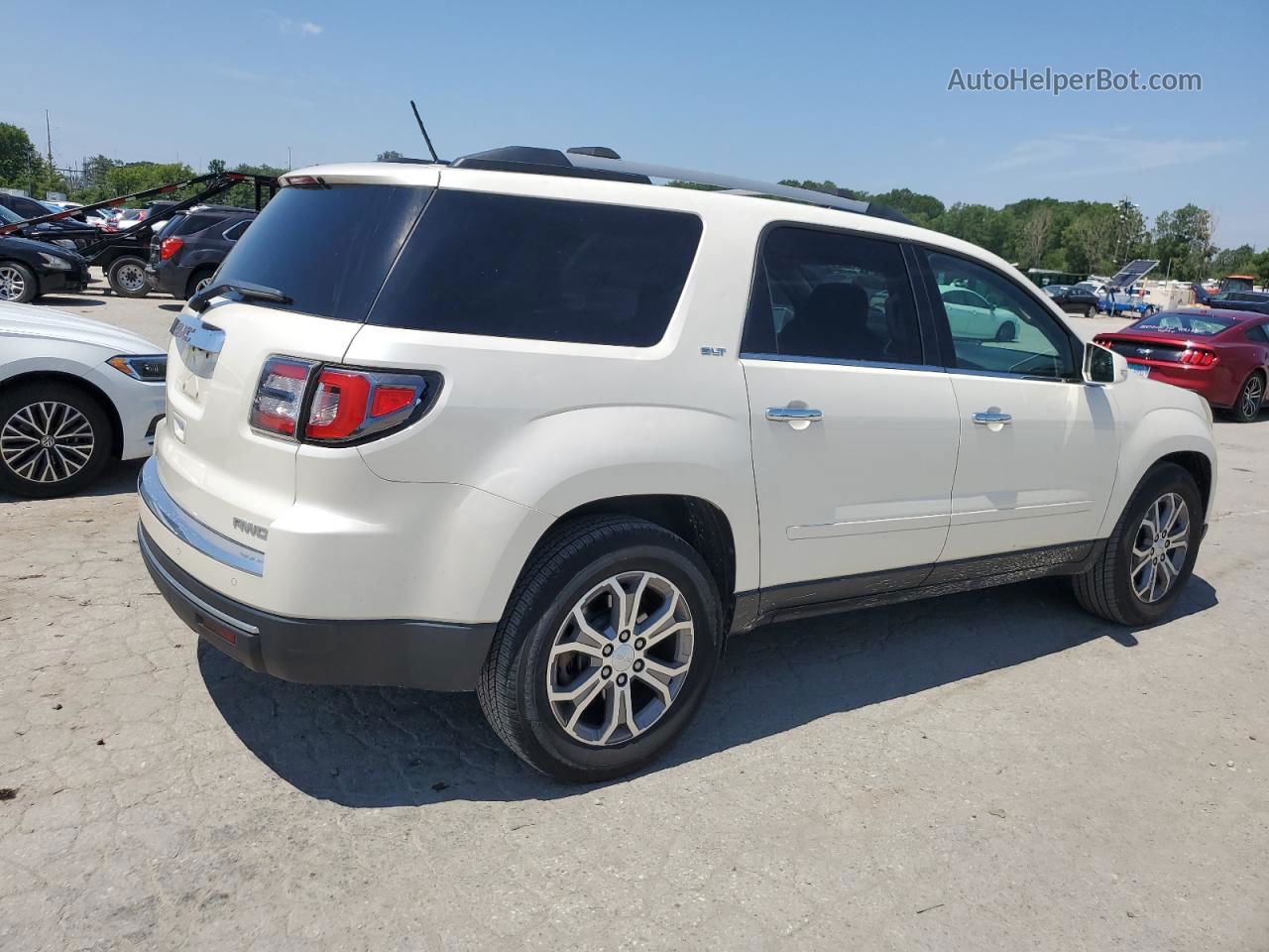 2013 Gmc Acadia Slt-1 White vin: 1GKKVRKD9DJ264529