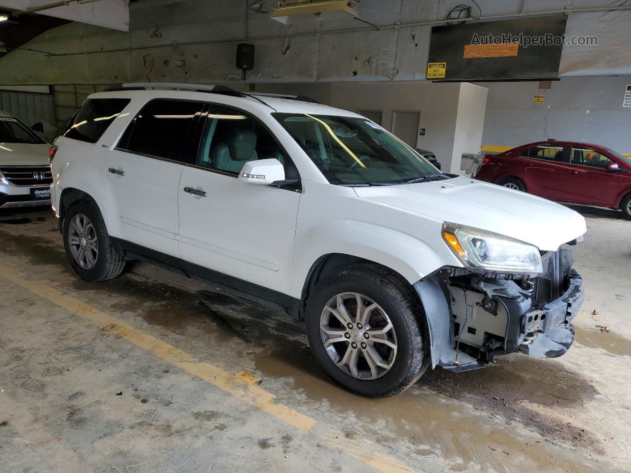 2013 Gmc Acadia Slt-1 White vin: 1GKKVRKDXDJ180669