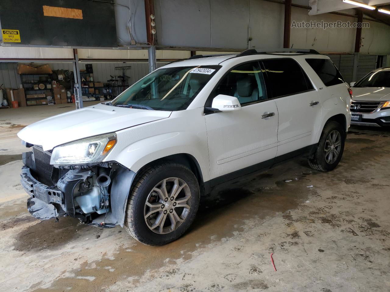 2013 Gmc Acadia Slt-1 White vin: 1GKKVRKDXDJ180669