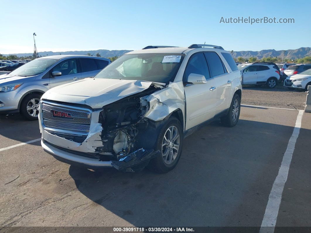 2013 Gmc Acadia Slt-1 White vin: 1GKKVRKDXDJ256035