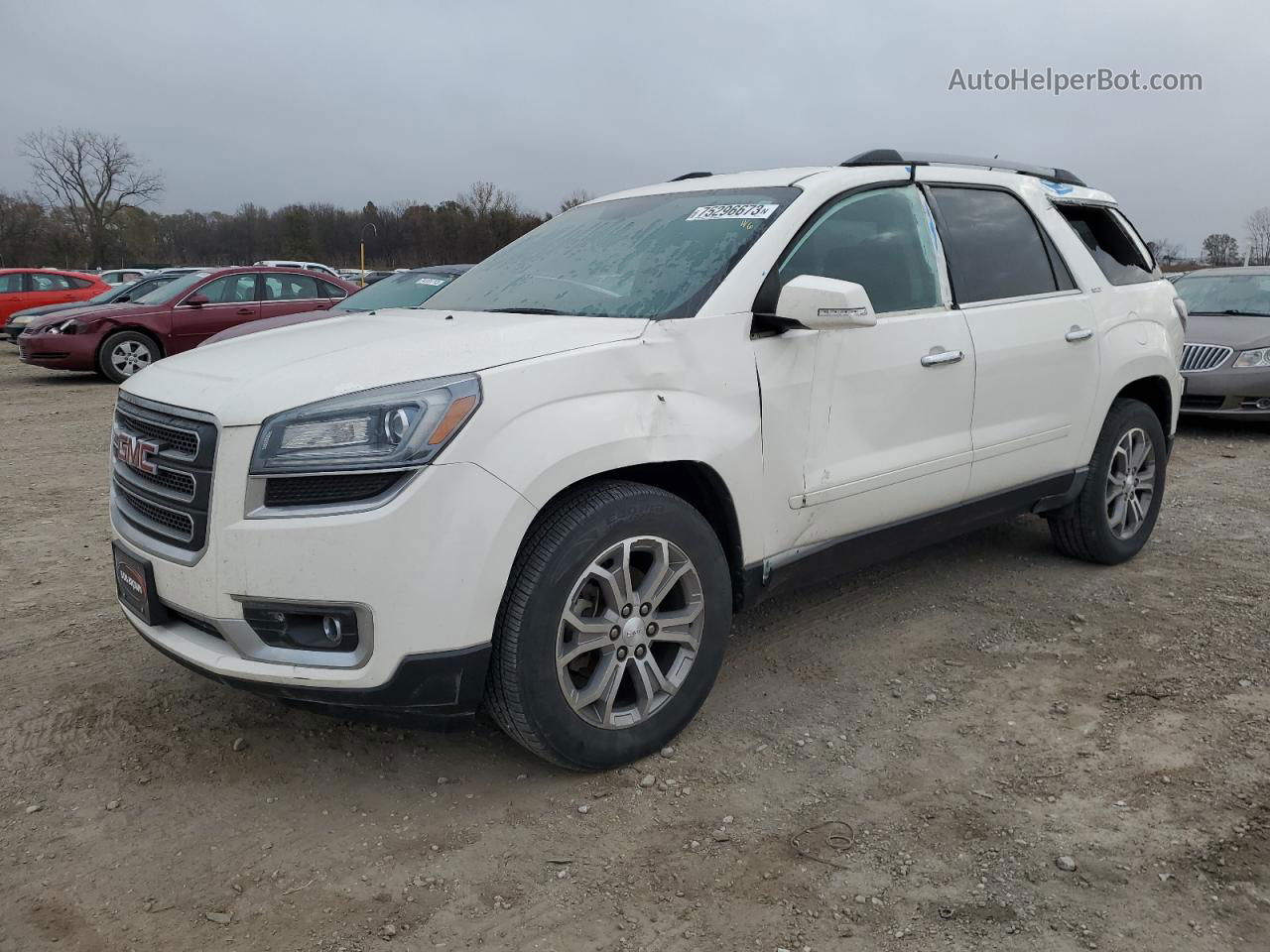 2014 Gmc Acadia Slt-1 White vin: 1GKKVRKDXEJ307115