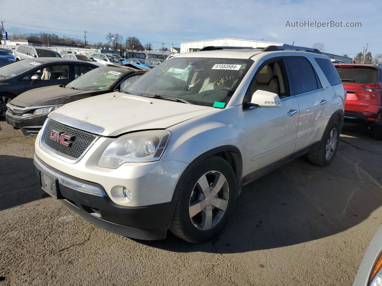 2012 Gmc Acadia Slt-2 White vin: 1GKKVSED9CJ416729