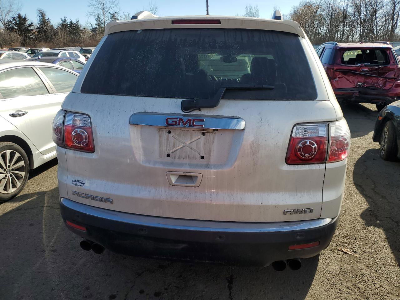 2012 Gmc Acadia Slt-2 White vin: 1GKKVSED9CJ416729