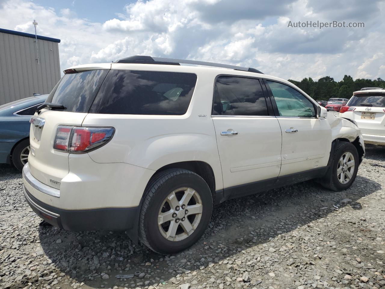 2013 Gmc Acadia Slt-2 White vin: 1GKKVSKD2DJ116312