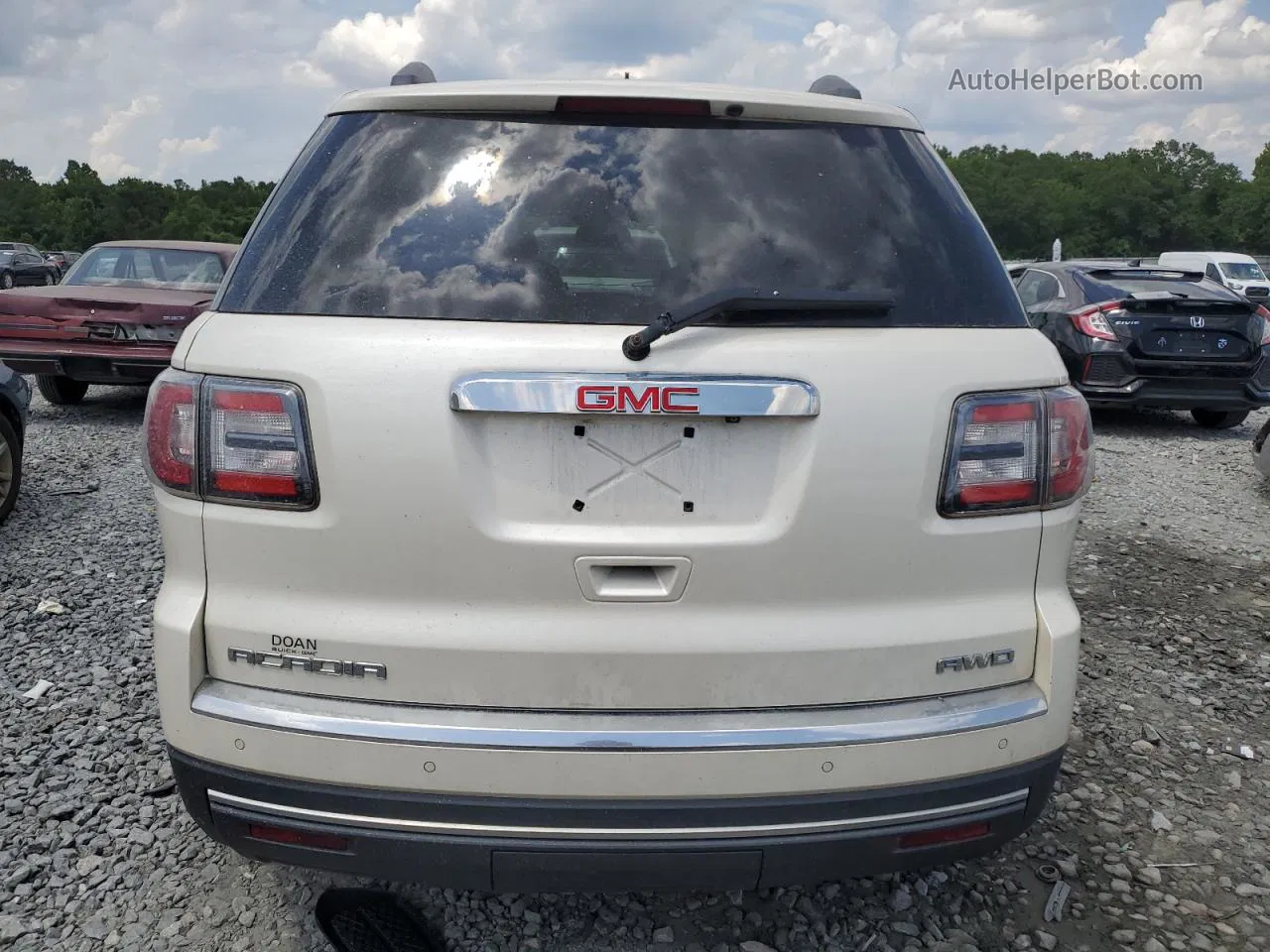 2013 Gmc Acadia Slt-2 White vin: 1GKKVSKD2DJ116312