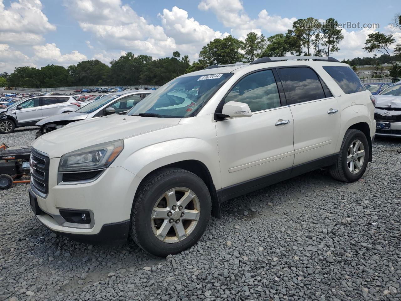 2013 Gmc Acadia Slt-2 White vin: 1GKKVSKD2DJ116312