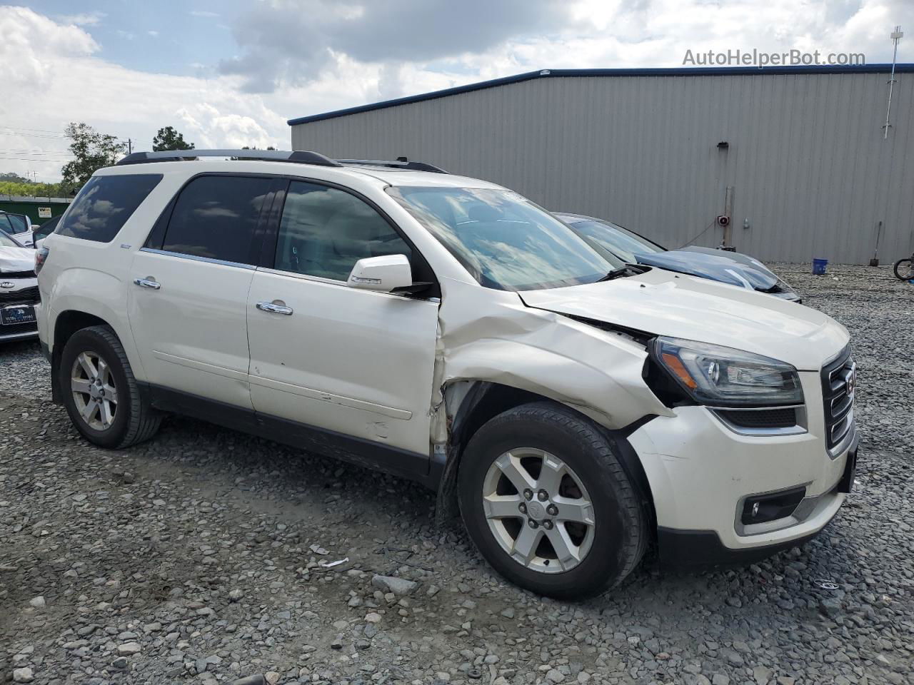 2013 Gmc Acadia Slt-2 White vin: 1GKKVSKD2DJ116312