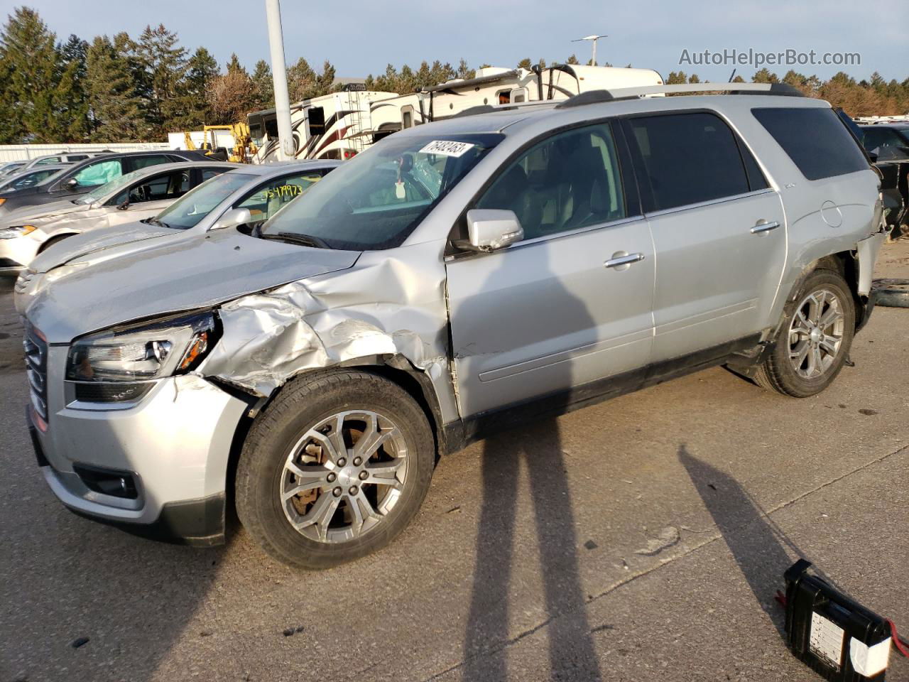 2014 Gmc Acadia Slt-2 Silver vin: 1GKKVSKDXEJ192734