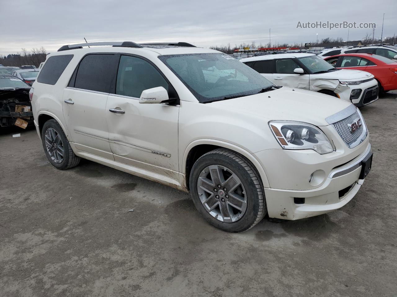 2012 Gmc Acadia Denali White vin: 1GKKVTED0CJ160888