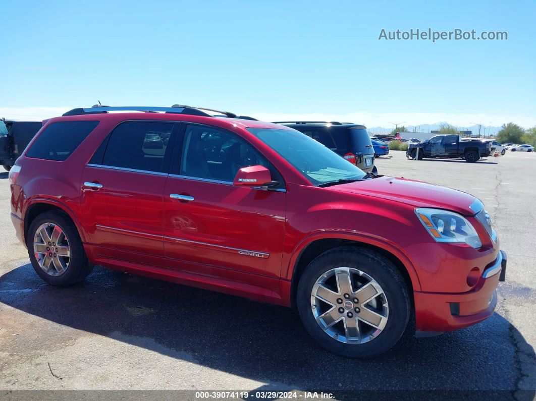 2012 Gmc Acadia Denali Red vin: 1GKKVTED0CJ307937