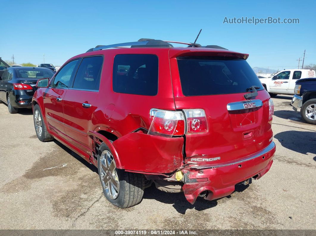 2012 Gmc Acadia Denali Red vin: 1GKKVTED0CJ307937