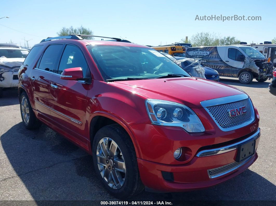 2012 Gmc Acadia Denali Red vin: 1GKKVTED0CJ307937