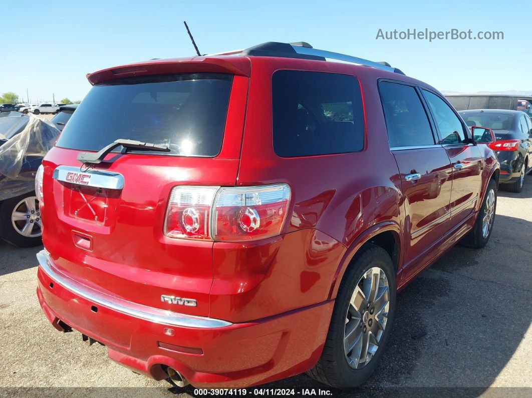 2012 Gmc Acadia Denali Red vin: 1GKKVTED0CJ307937