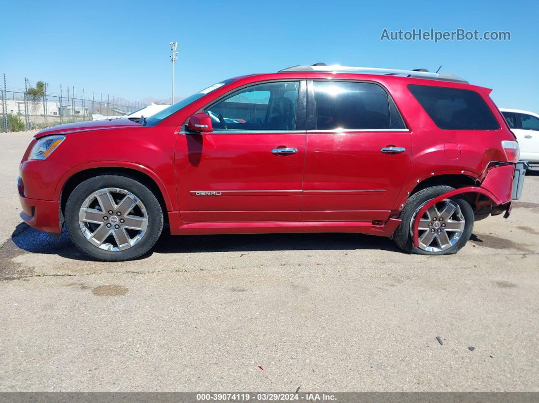 2012 Gmc Acadia Denali Red vin: 1GKKVTED0CJ307937