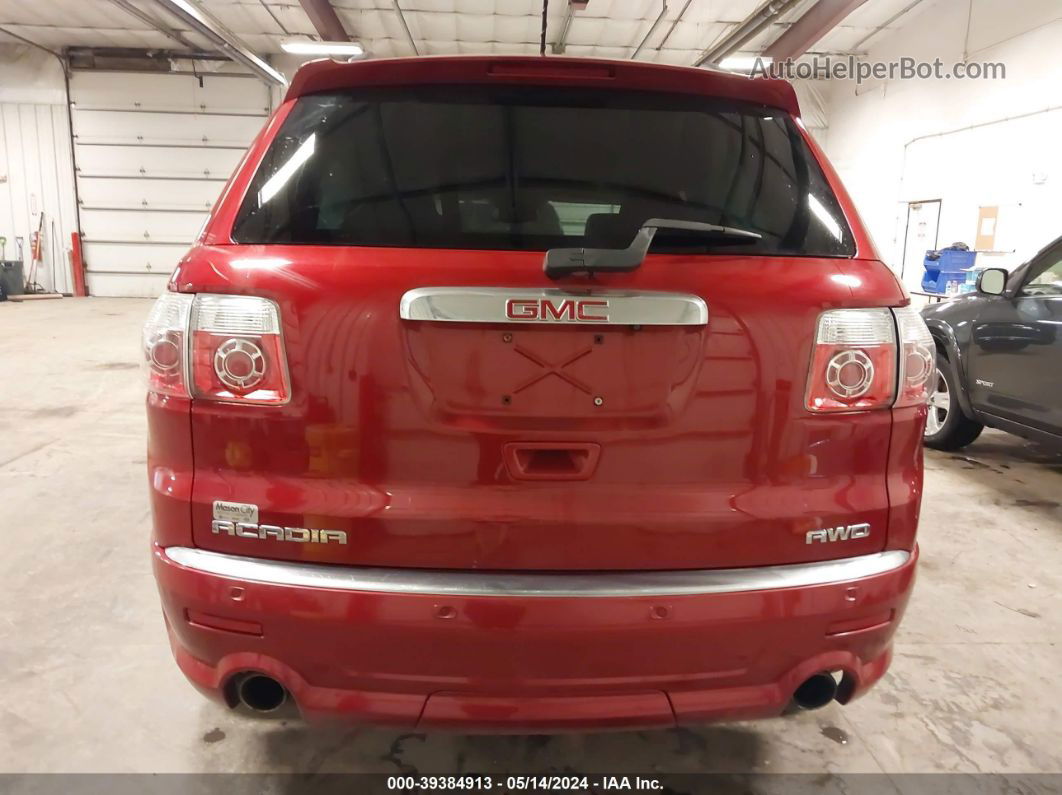 2012 Gmc Acadia Denali Red vin: 1GKKVTED3CJ308791