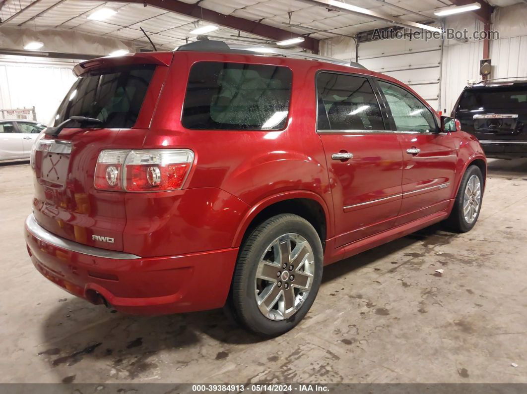 2012 Gmc Acadia Denali Red vin: 1GKKVTED3CJ308791