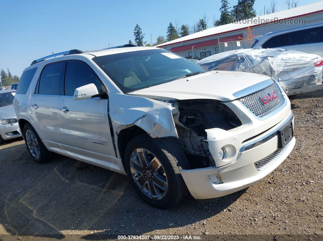 2012 Gmc Acadia Denali White vin: 1GKKVTED3CJ332122