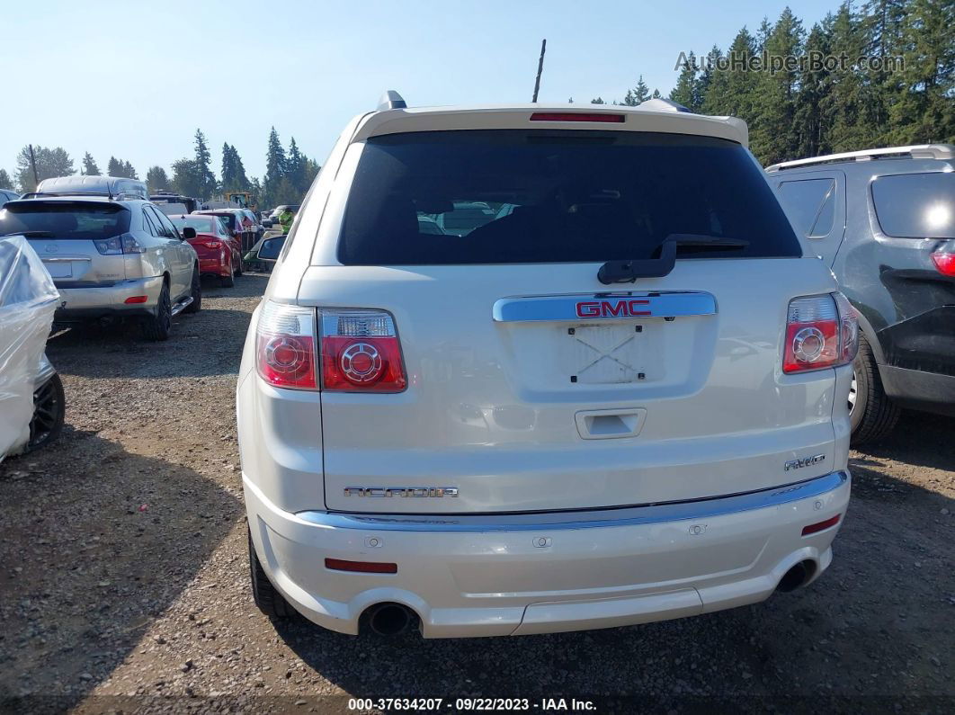 2012 Gmc Acadia Denali White vin: 1GKKVTED3CJ332122