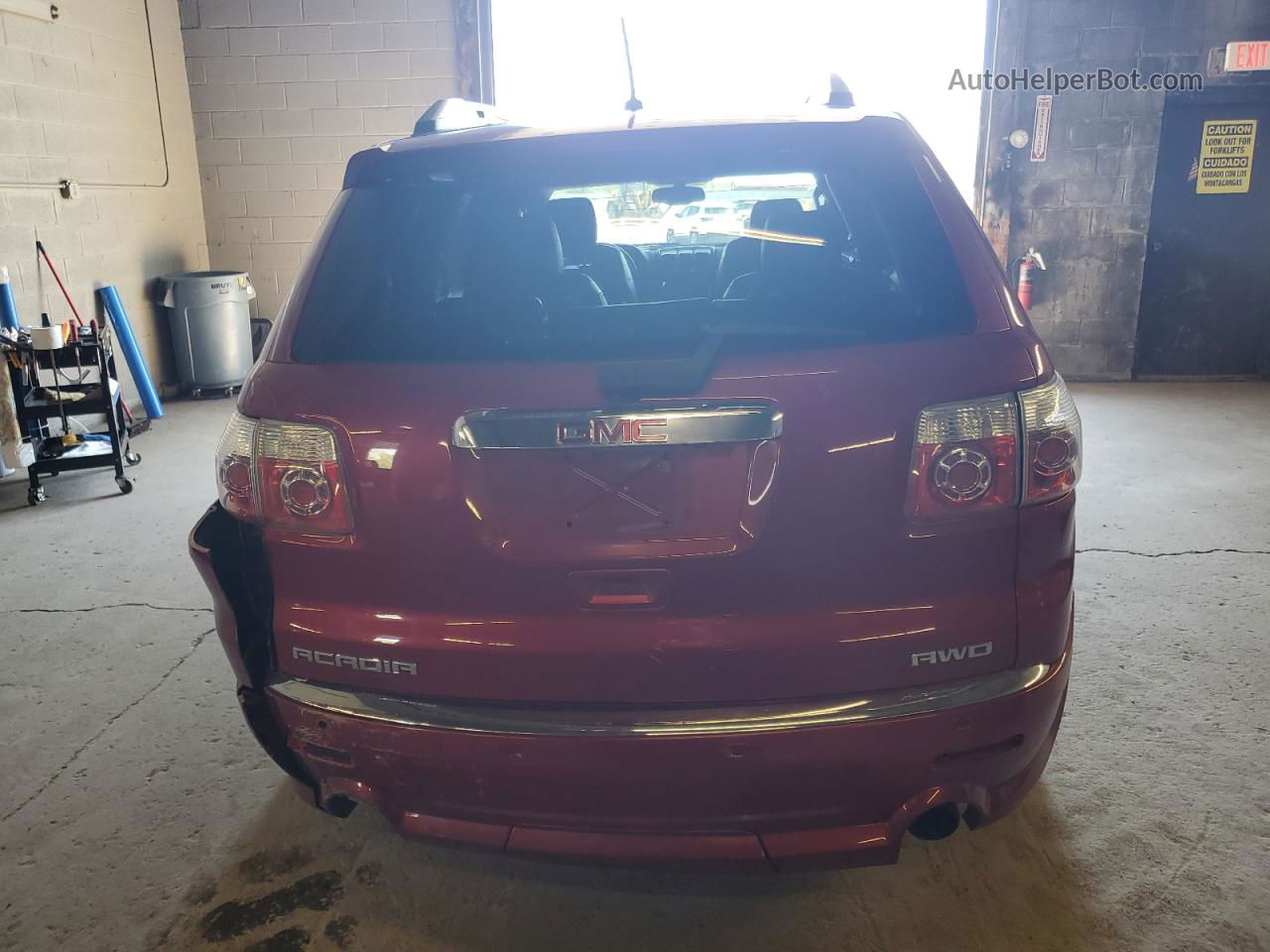 2012 Gmc Acadia Denali Red vin: 1GKKVTED4CJ132186