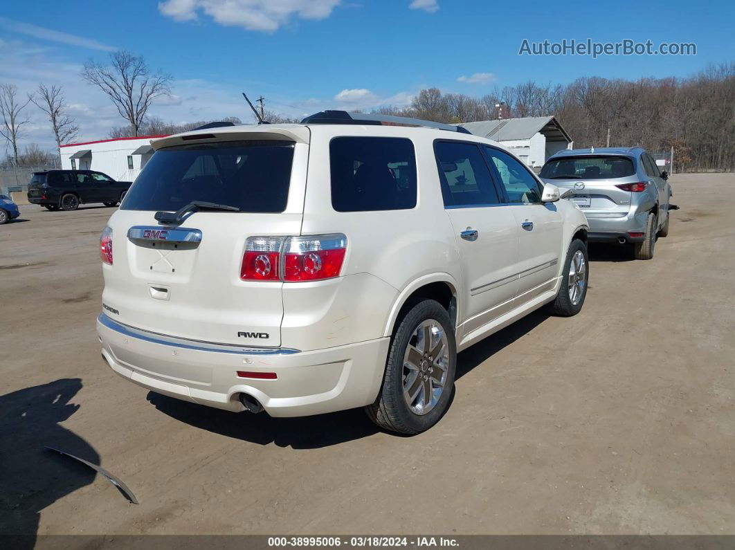 2012 Gmc Acadia Denali White vin: 1GKKVTED4CJ179265