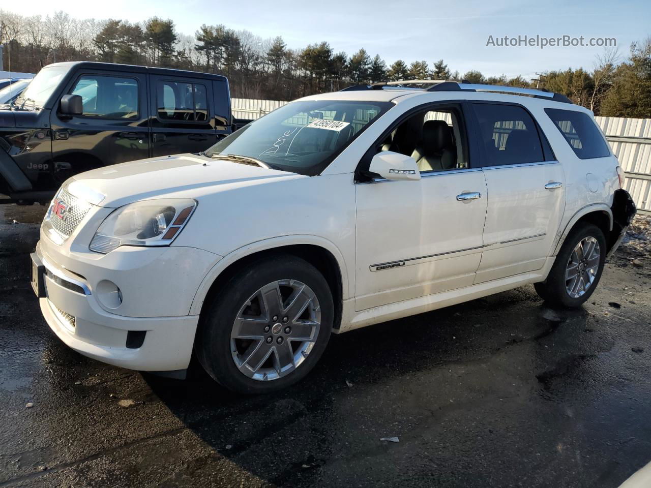 2012 Gmc Acadia Denali White vin: 1GKKVTED4CJ314390