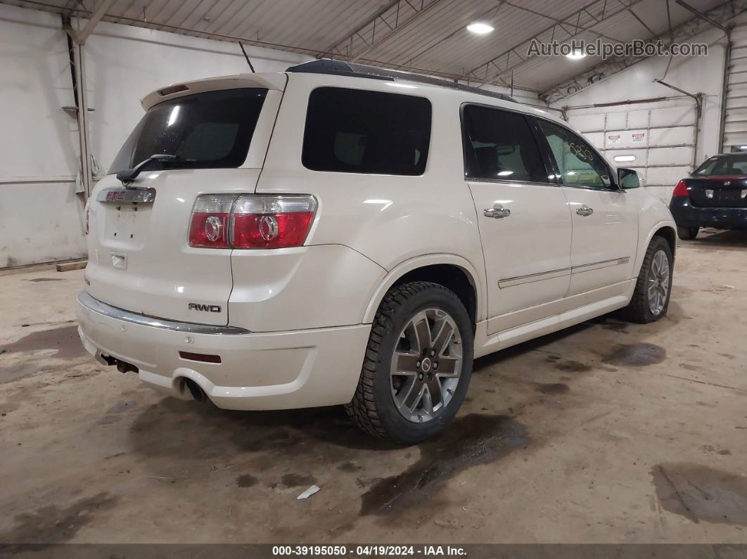 2012 Gmc Acadia Denali White vin: 1GKKVTED5CJ330954