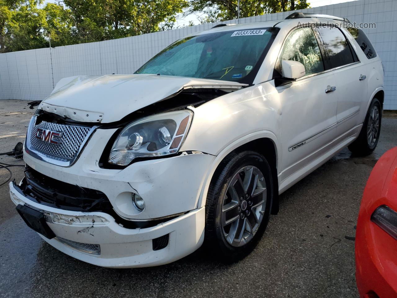 2012 Gmc Acadia Denali White vin: 1GKKVTED6CJ272661