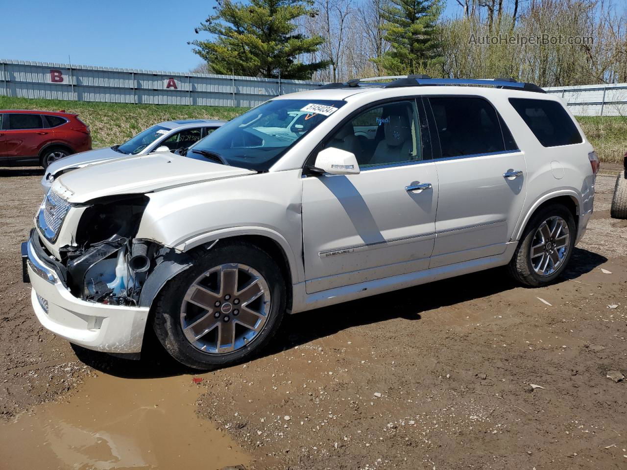 2012 Gmc Acadia Denali White vin: 1GKKVTED6CJ408318