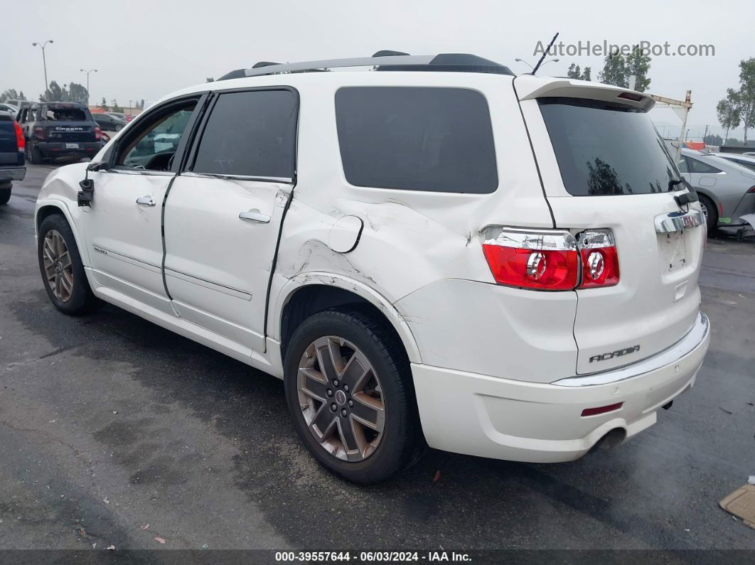 2012 Gmc Acadia Denali White vin: 1GKKVTED7CJ157616