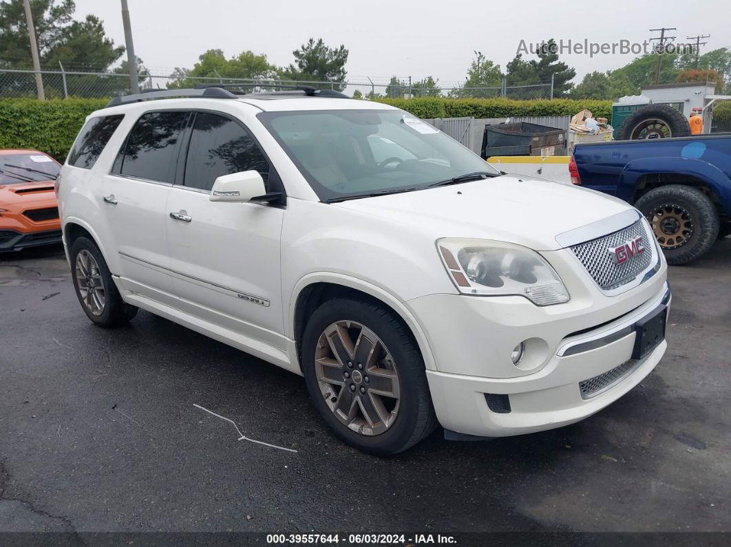 2012 Gmc Acadia Denali White vin: 1GKKVTED7CJ157616