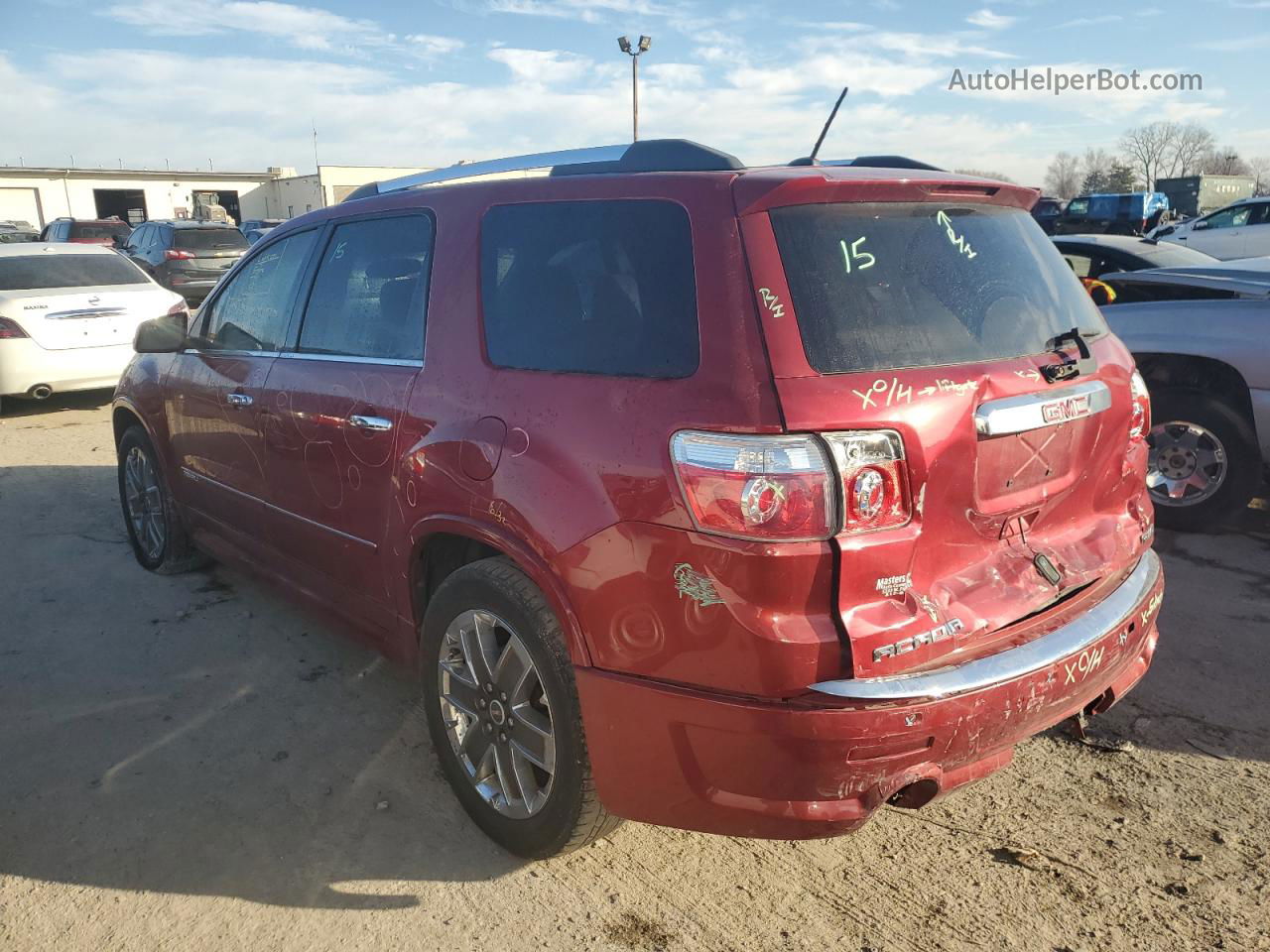 2012 Gmc Acadia Denali Red vin: 1GKKVTED9CJ412914