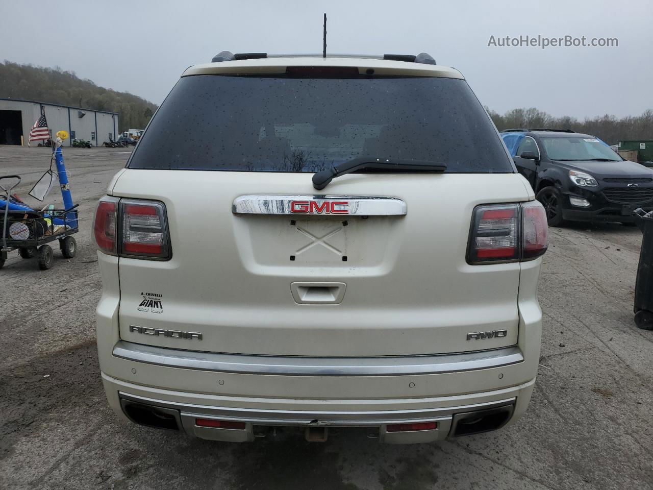 2013 Gmc Acadia Denali White vin: 1GKKVTKD0DJ130487