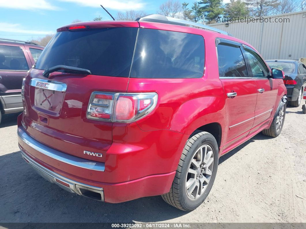 2013 Gmc Acadia Denali Red vin: 1GKKVTKD0DJ203681