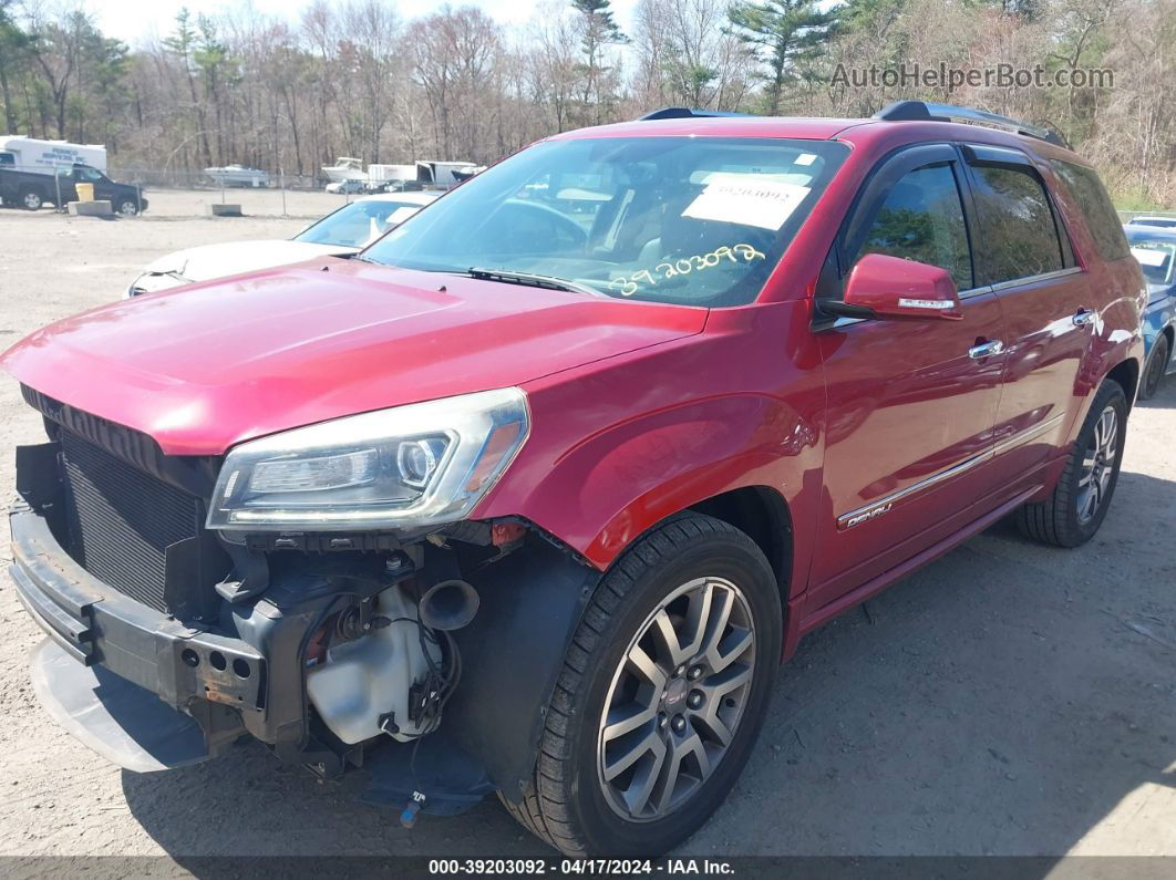 2013 Gmc Acadia Denali Red vin: 1GKKVTKD0DJ203681