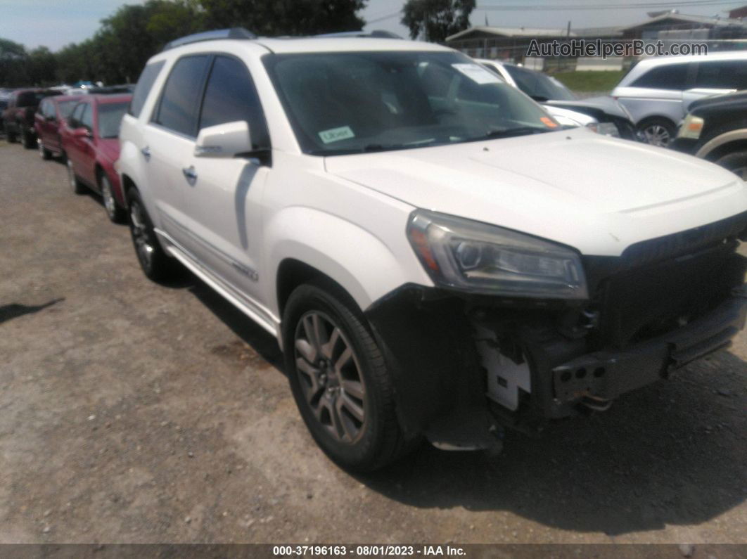 2014 Gmc Acadia Denali White vin: 1GKKVTKD0EJ223057