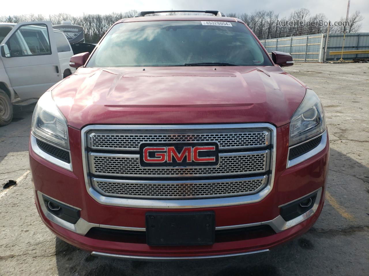 2014 Gmc Acadia Denali Red vin: 1GKKVTKD0EJ328293