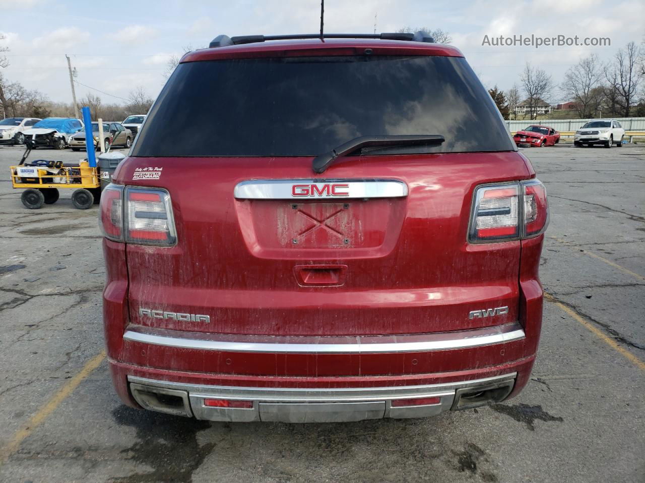 2014 Gmc Acadia Denali Red vin: 1GKKVTKD0EJ328293