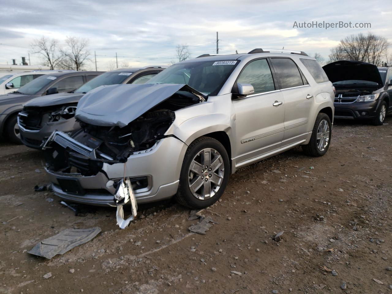 2013 Gmc Acadia Denali Серебряный vin: 1GKKVTKD1DJ198605