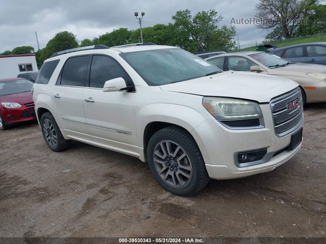 2013 Gmc Acadia Denali White vin: 1GKKVTKD1DJ204824