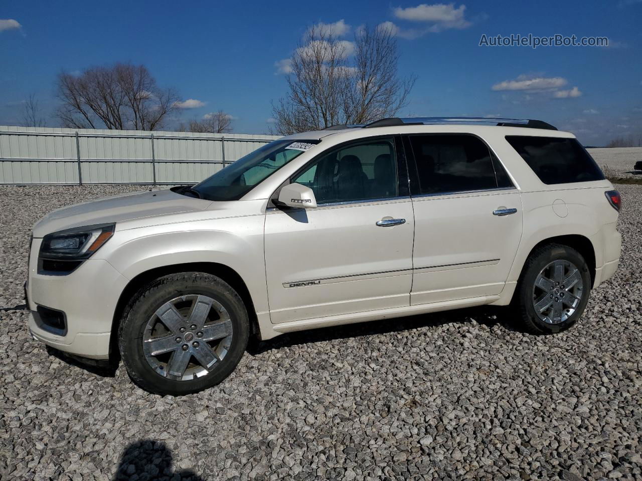 2013 Gmc Acadia Denali White vin: 1GKKVTKD1DJ209764