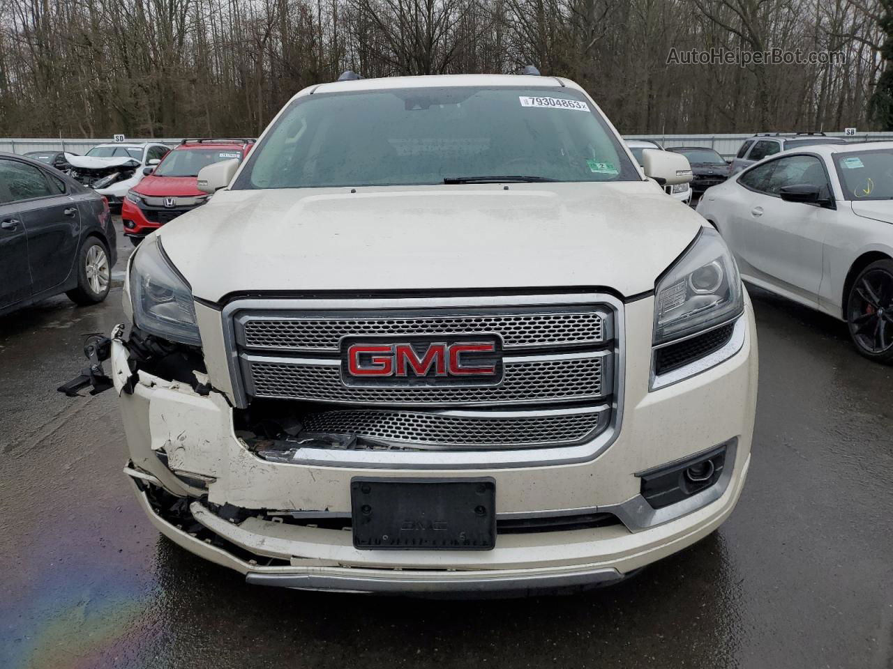 2014 Gmc Acadia Denali Белый vin: 1GKKVTKD1EJ281355