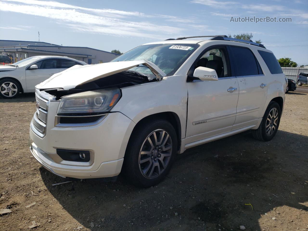 2013 Gmc Acadia Denali White vin: 1GKKVTKD2DJ163555